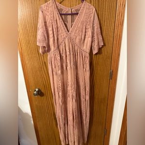 Pink blush maternity dress